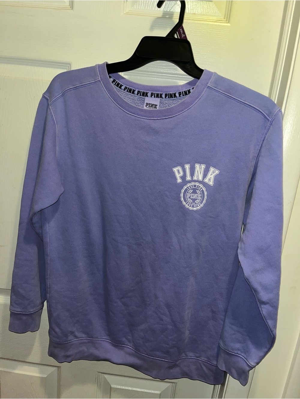 PINK Victoria's Secret Lavender Crewneck Sweatshirt - Light Purple Ladies XS